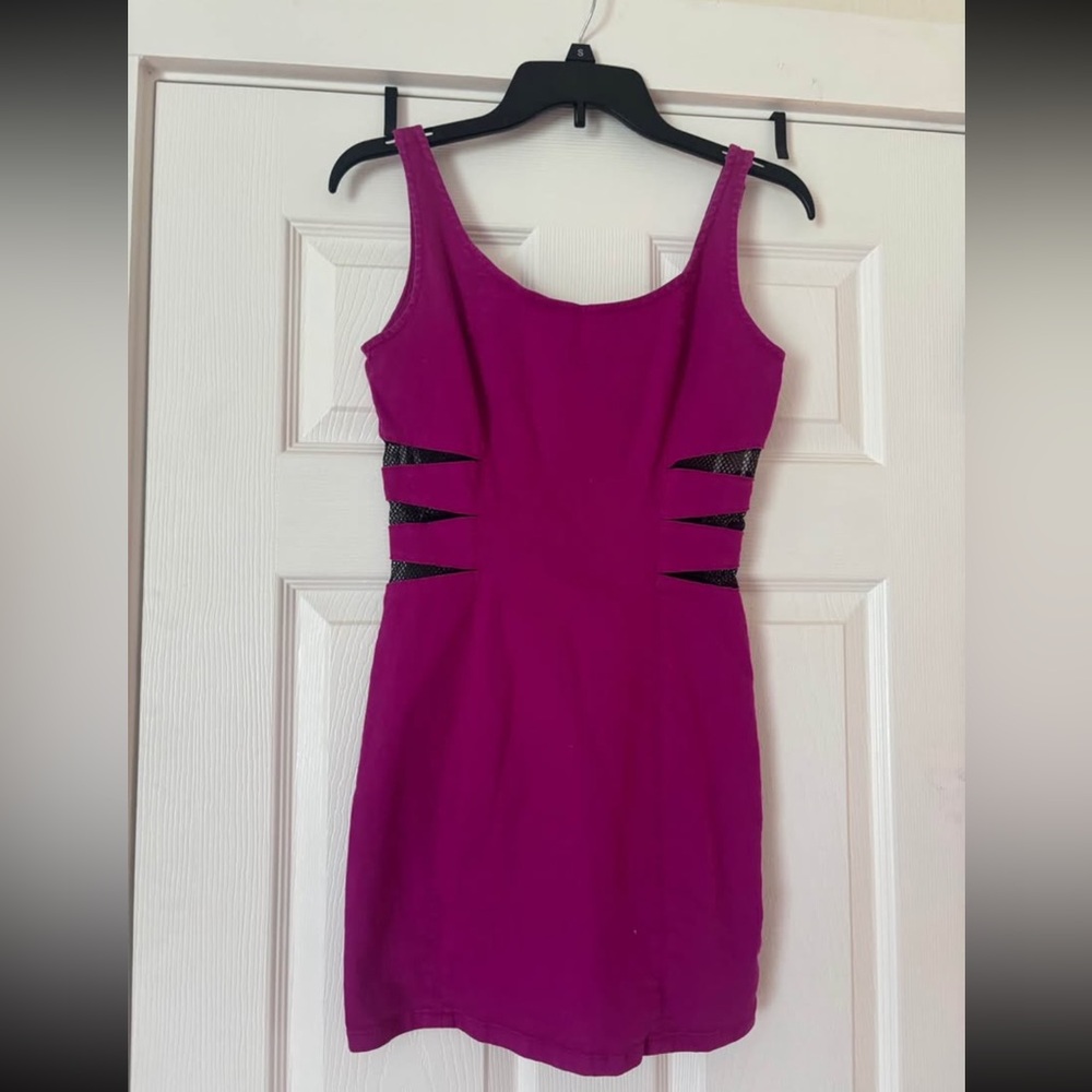 purple mini dress
